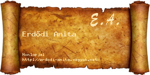 Erdődi Anita névjegykártya